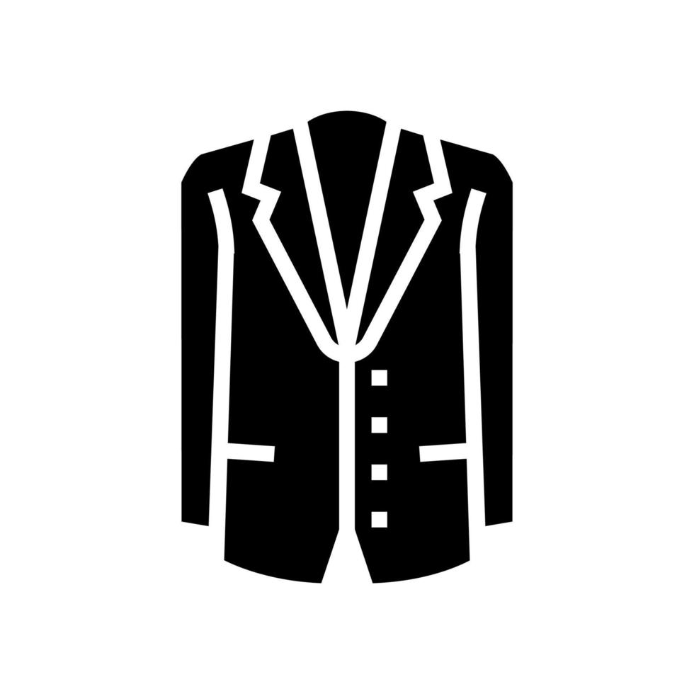 terno masculino roupa formal glifo ícone ilustração vetorial vetor