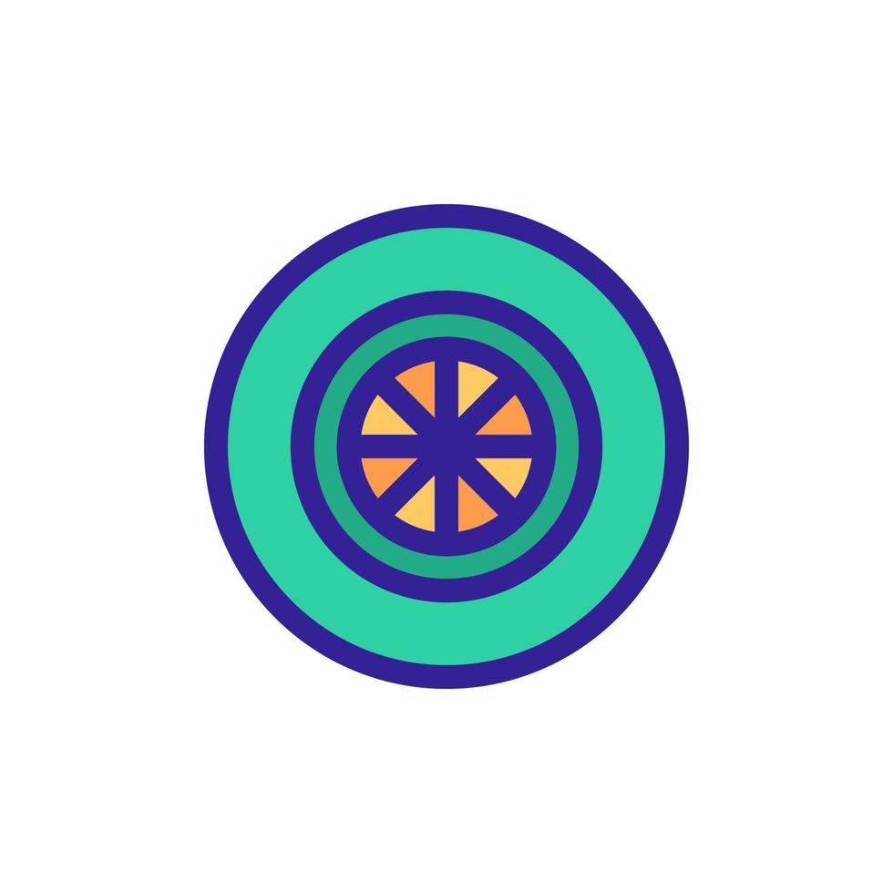 vetor de ícone de pneu. ilustração de símbolo de contorno isolado