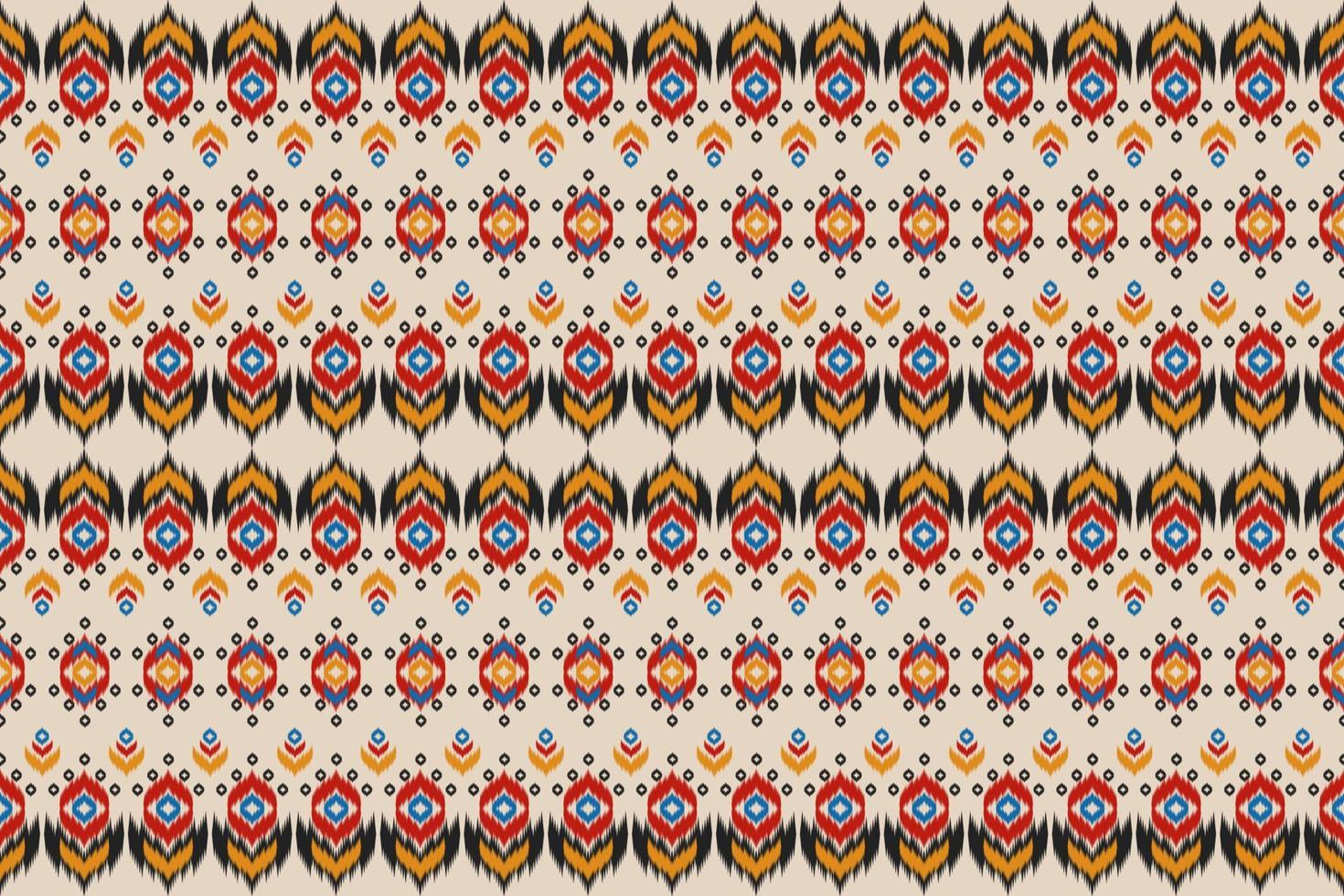 étnico oriental ikat sem costura padrão tradicional. tecido estilo indiano. design para plano de fundo, papel de parede, ilustração vetorial, tecido, vestuário, tapete, têxtil, batik, bordado. vetor