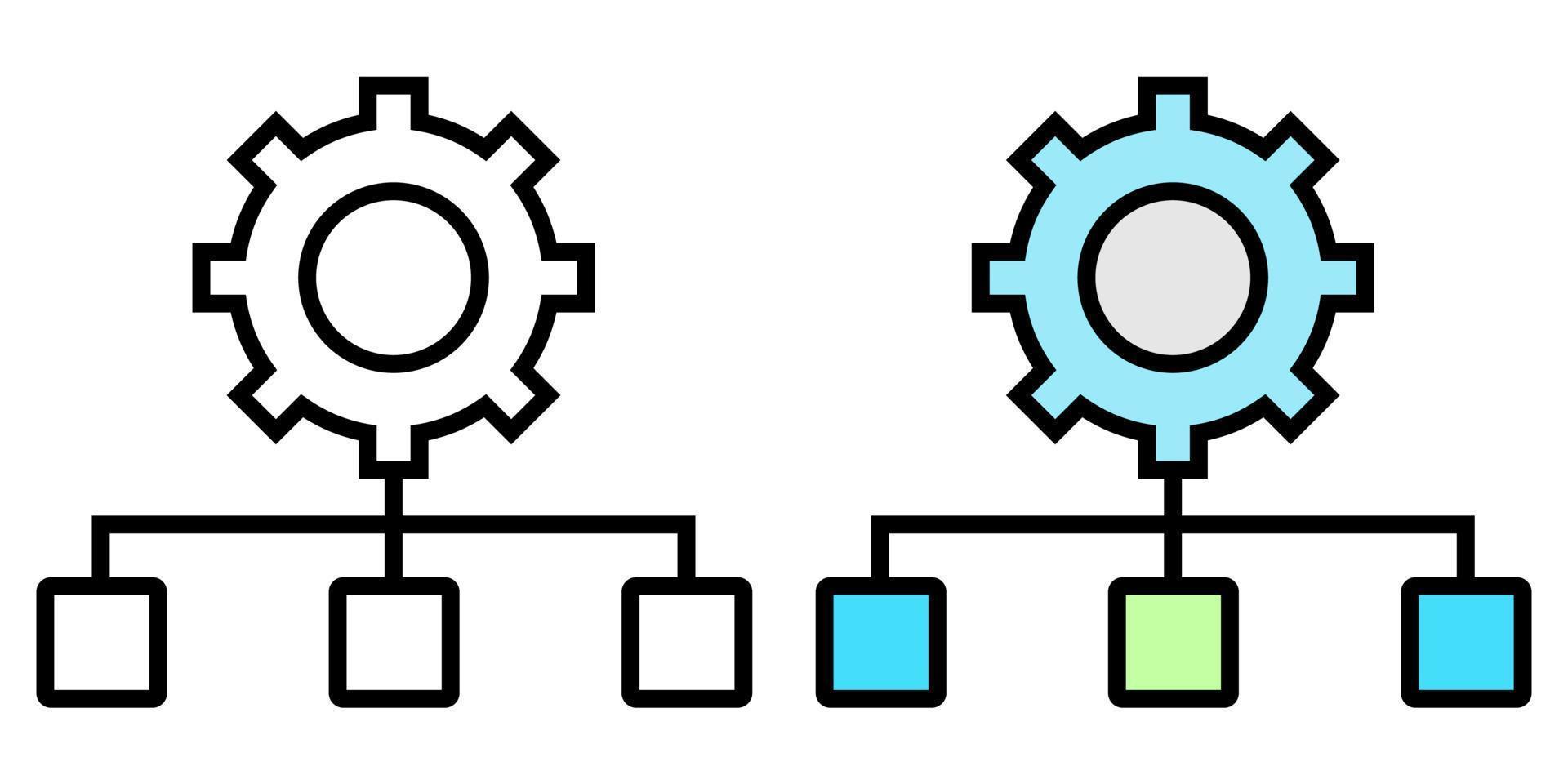 gráfico de ilustração vetorial de engrenagem, engrenagem, ícone de configuração vetor