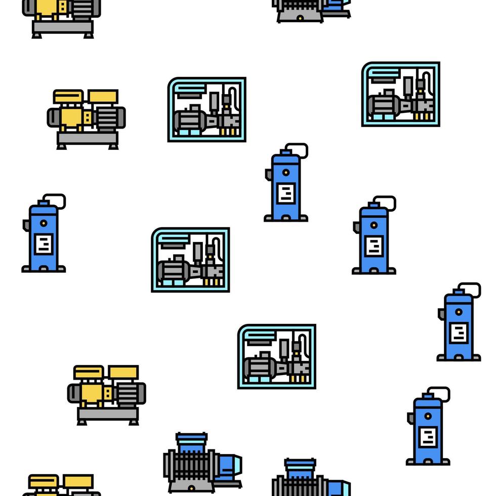 padrão sem emenda de vetor de ferramenta de compressor de ar