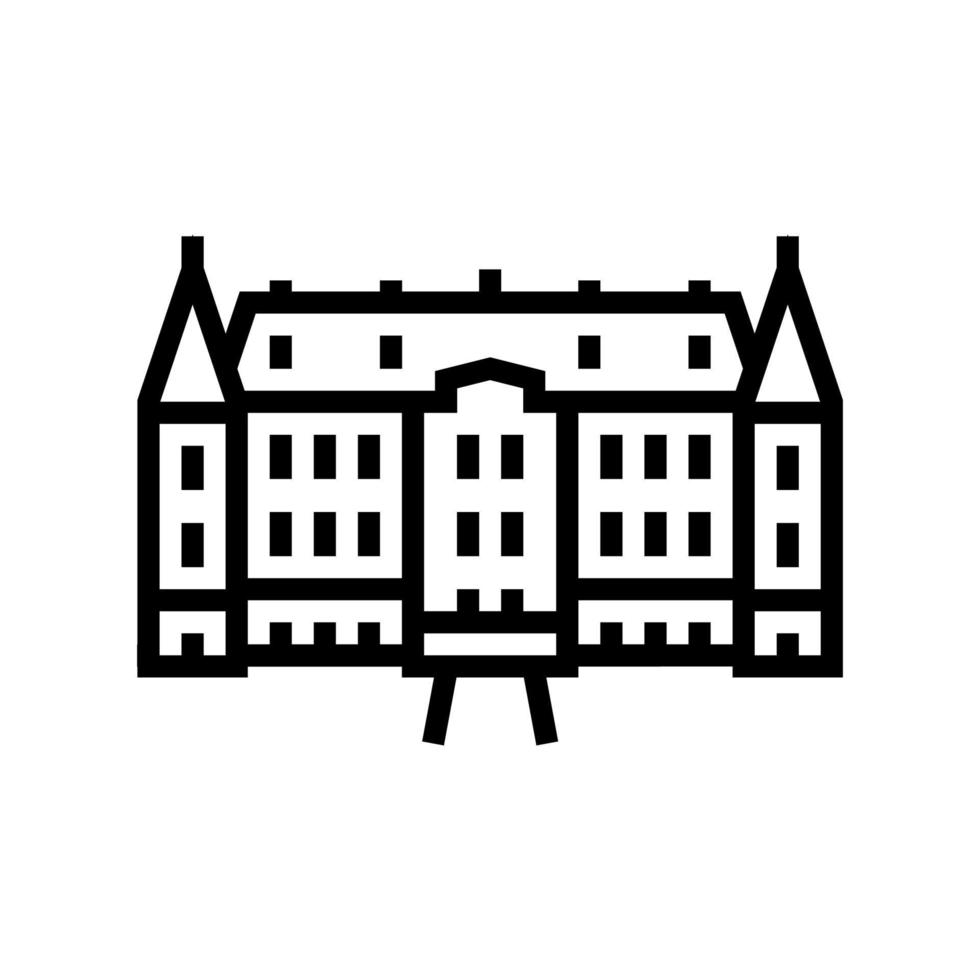 ilustração vetorial de ícone de linha de casa de castelo vetor