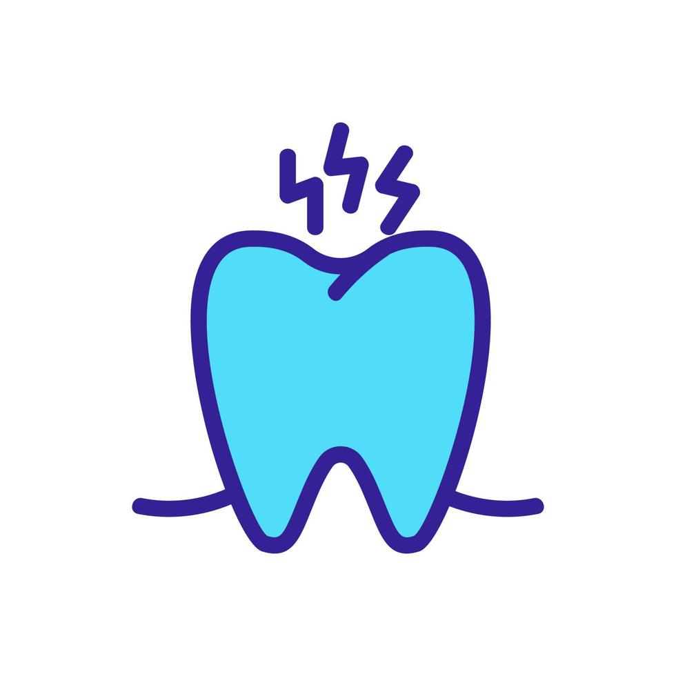 vetor de ícone de dor de dente. ilustração de símbolo de contorno isolado