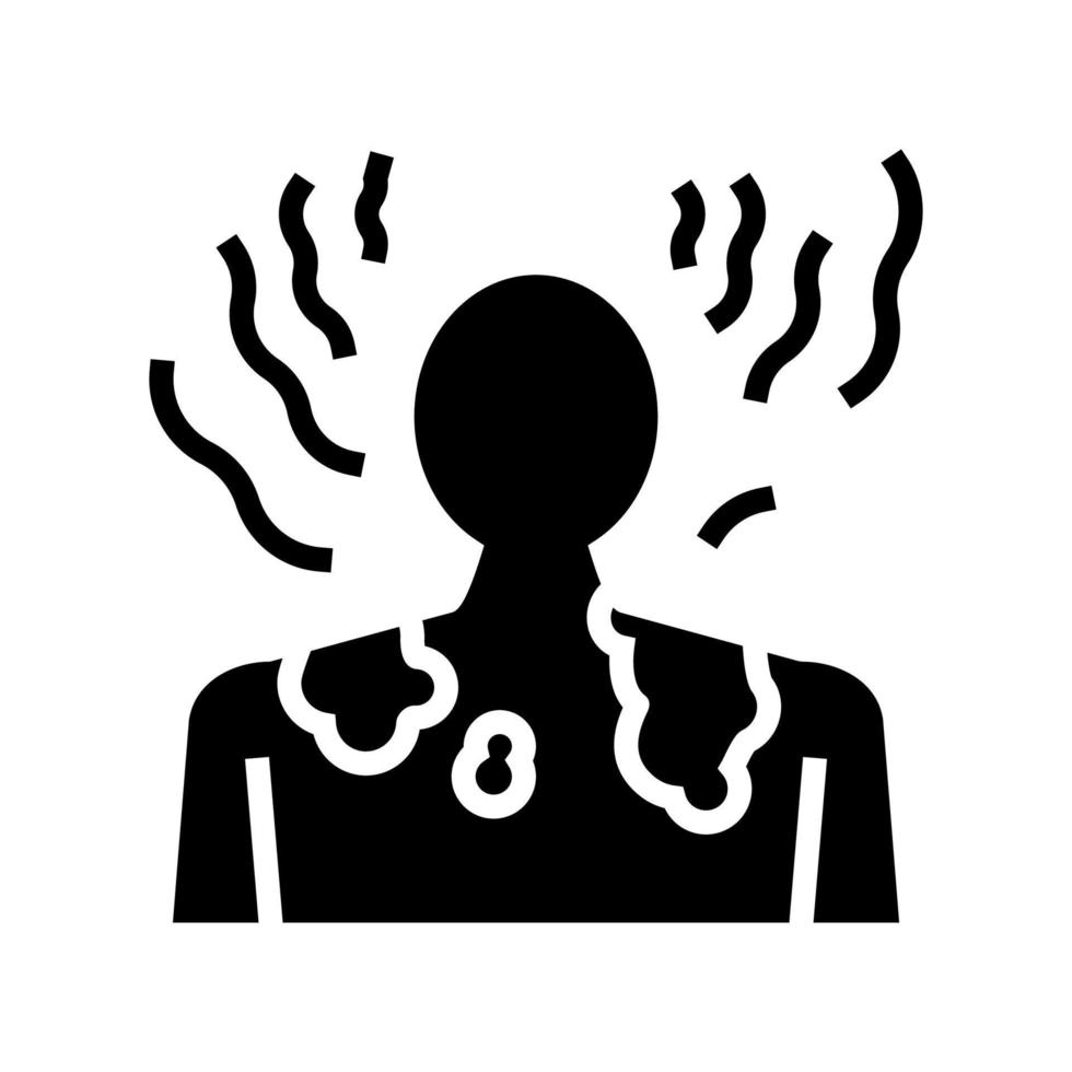 ilustração em vetor ícone de linha de doença de pele queimaduras solares
