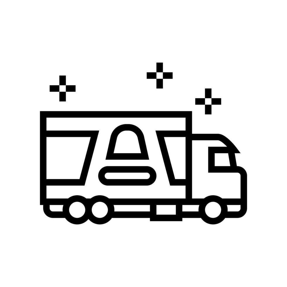 ilustração em vetor ícone de linha de doces de transporte de caminhão