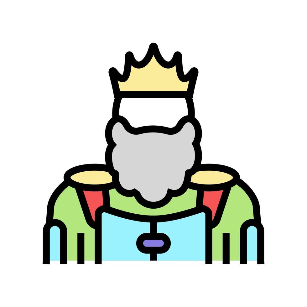 ilustração em vetor ícone de cor do reino rei