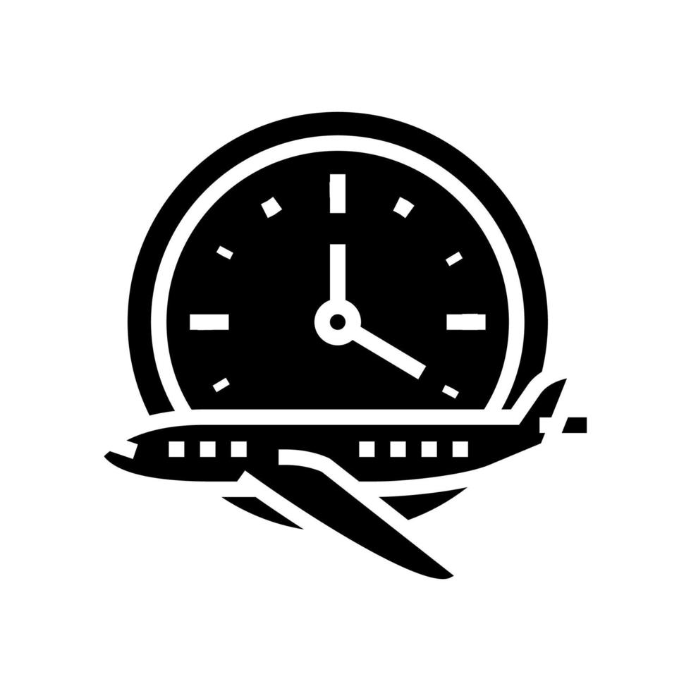 ilustração vetorial de ícone de glifo de escola de horas de voo vetor