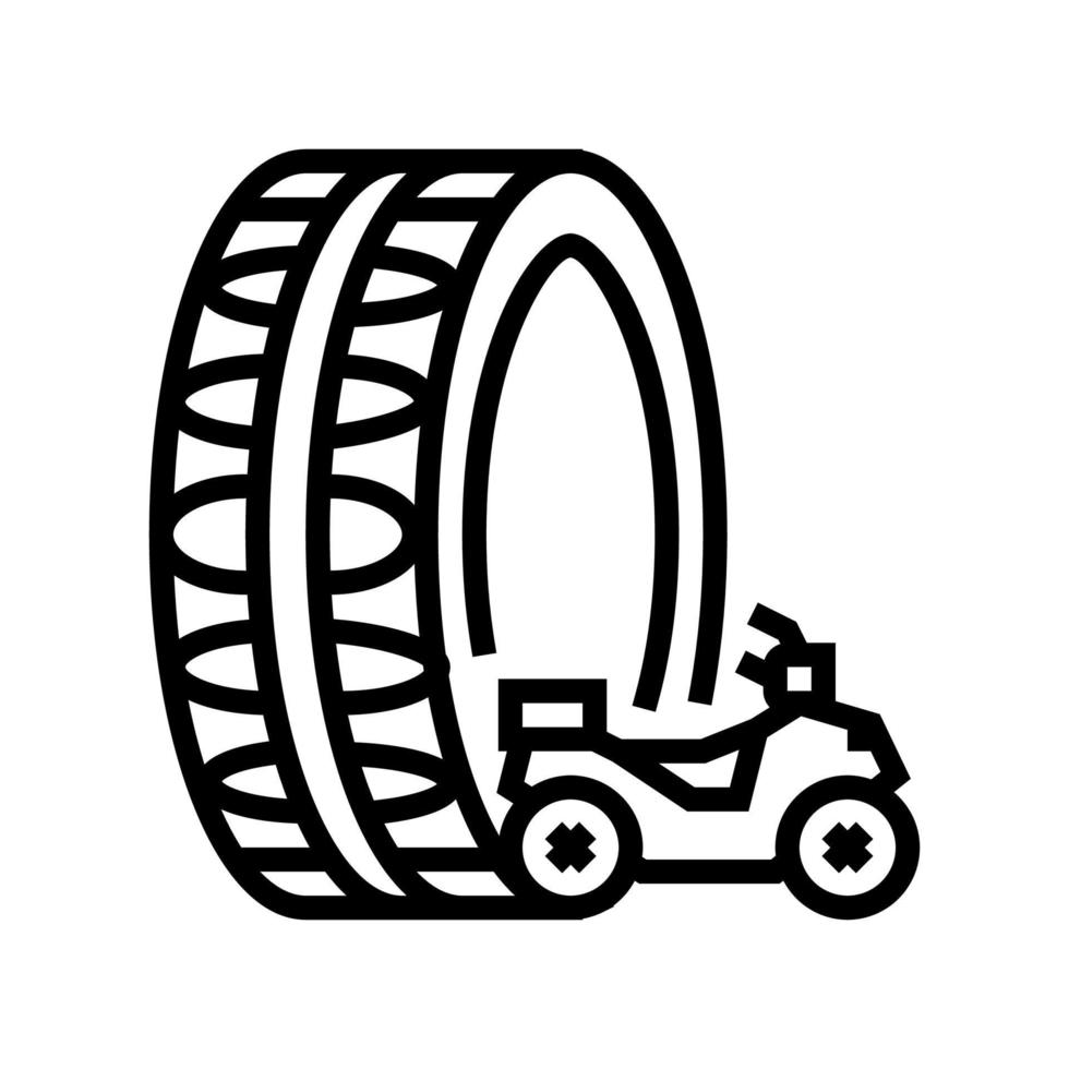 ilustração vetorial de ícone de linha de pneus atv utv vetor