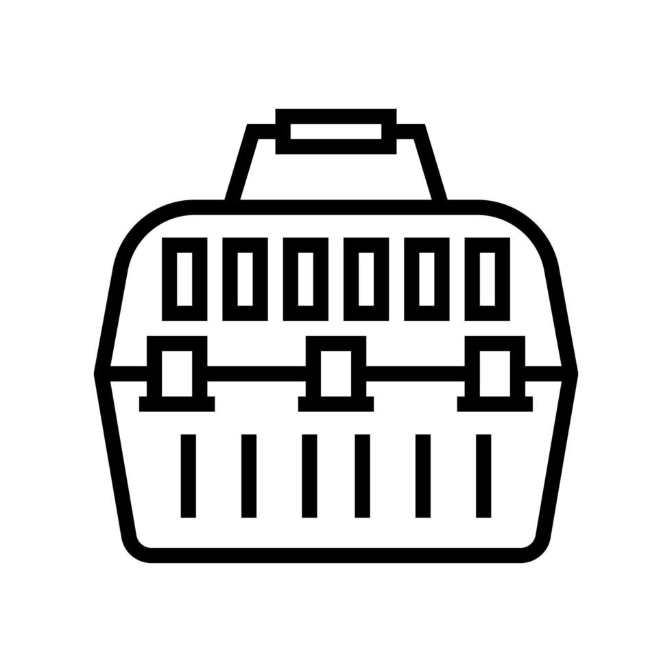 ilustração vetorial de ícone de linha de gaiola de transporte vetor
