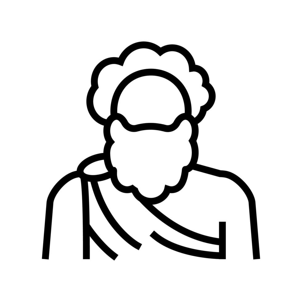 ilustração vetorial de ícone de linha da grécia antiga humana vetor