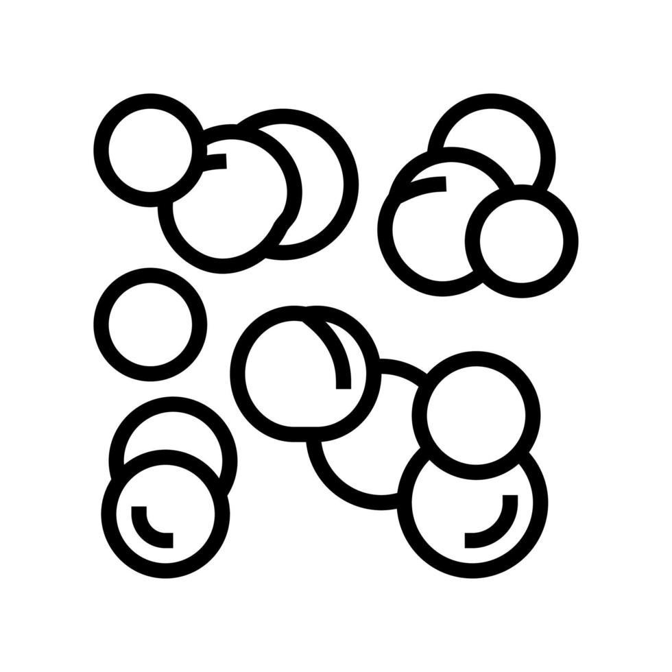 ilustração em vetor ícone de linha de ervilhas de feijão