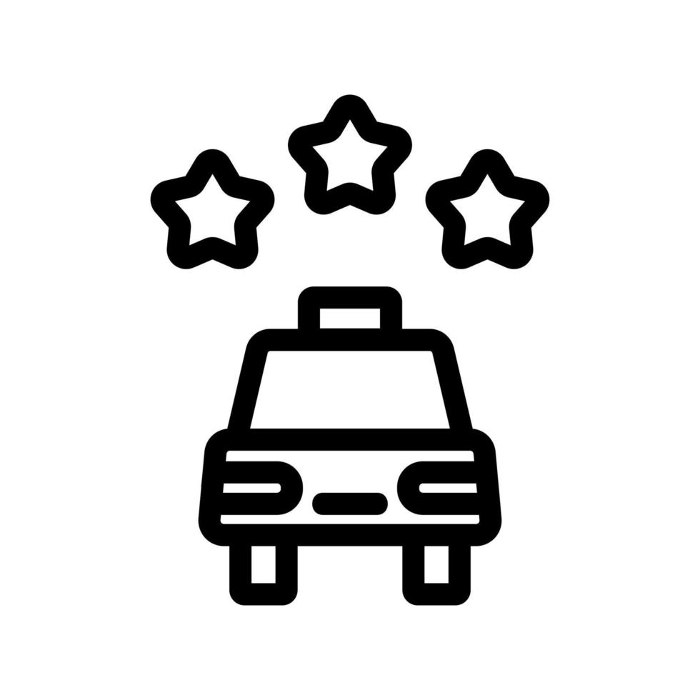 classificação de vetor de ícone de táxi. ilustração de símbolo de contorno isolado