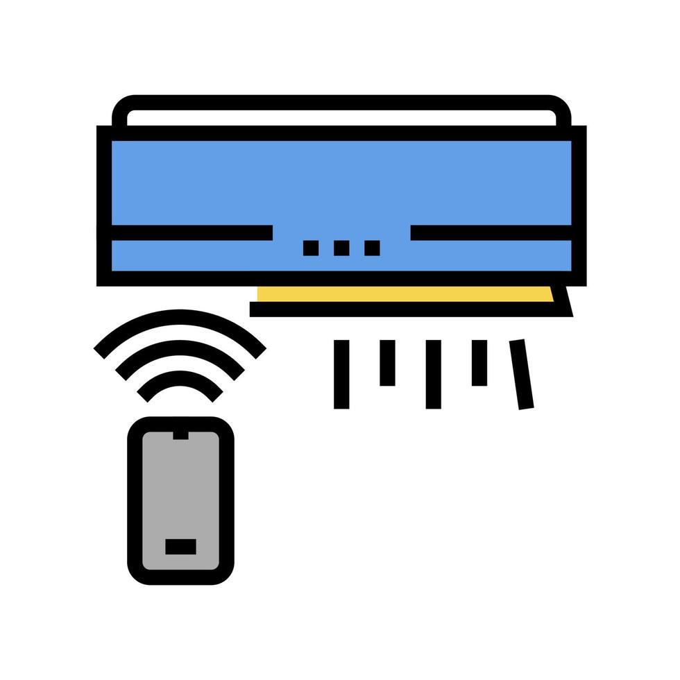 ar condicionado, ilustração em vetor ícone de cor do sistema de controle climático