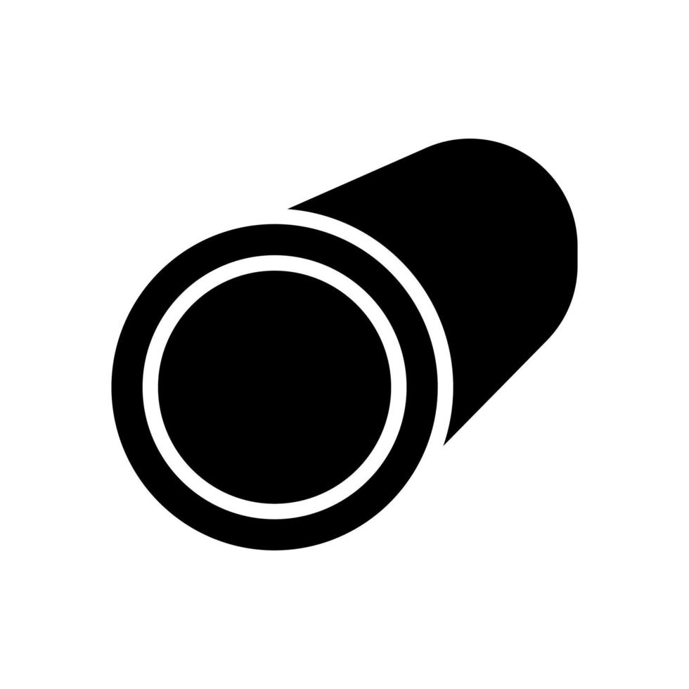 ilustração em vetor ícone de glifo de perfil de metal de tubo