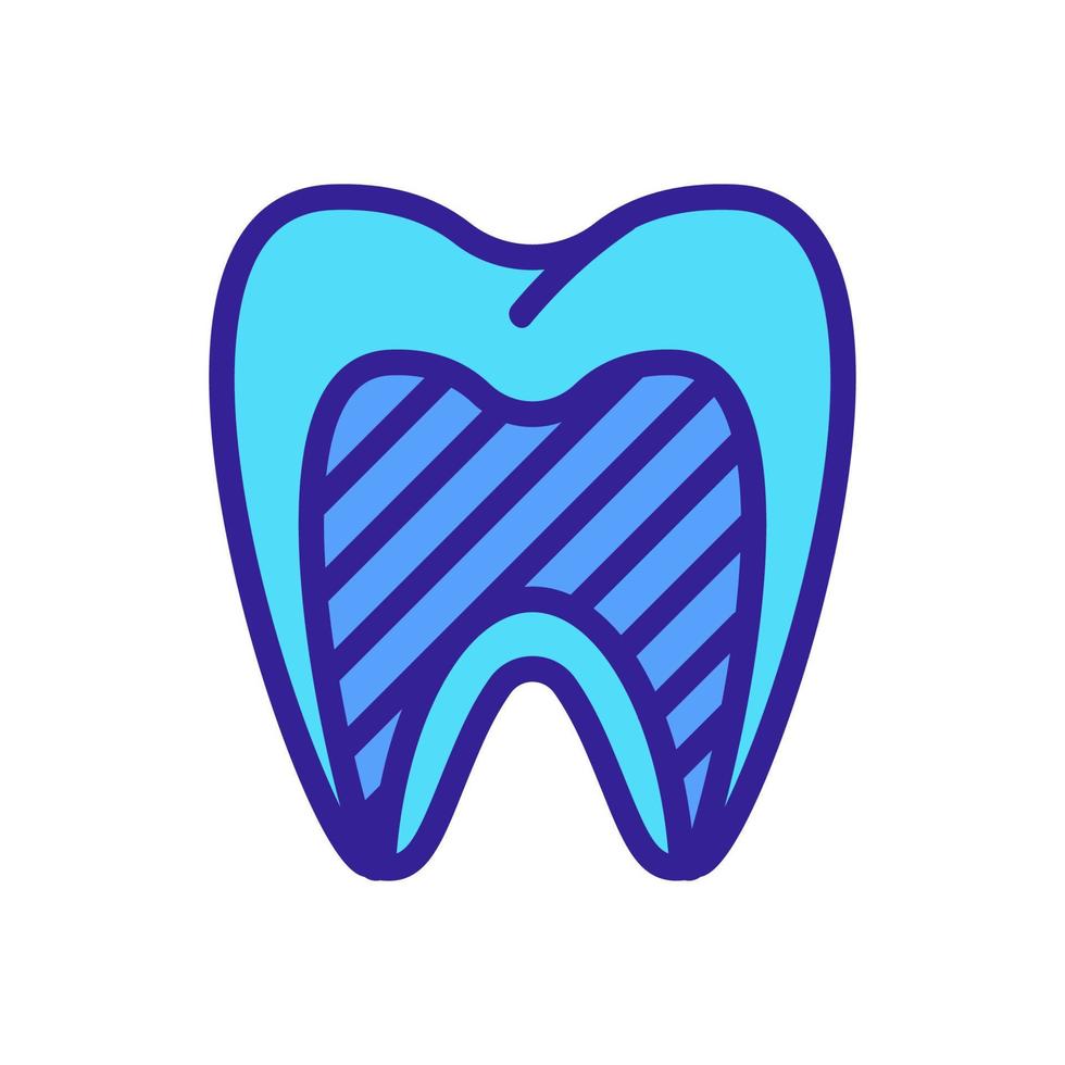vetor de ícone de dor de dente. ilustração de símbolo de contorno isolado