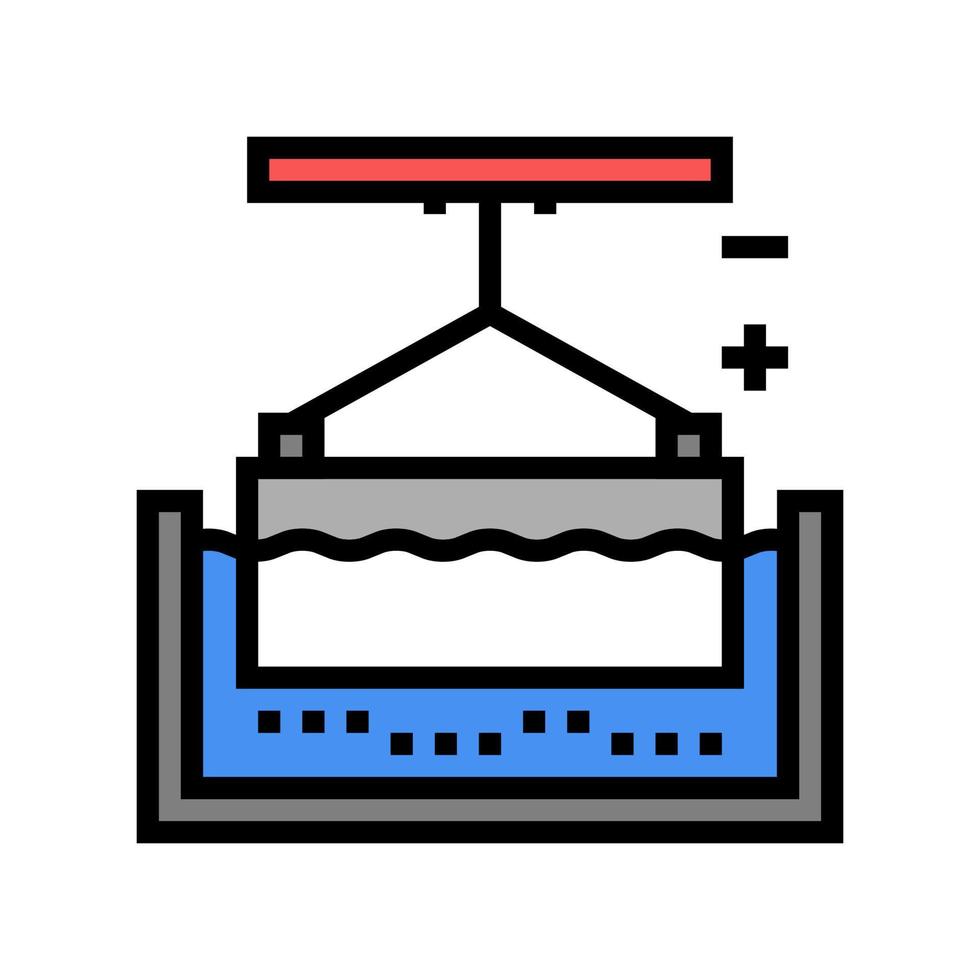 ilustração em vetor ícone de cor de galvanização de metal