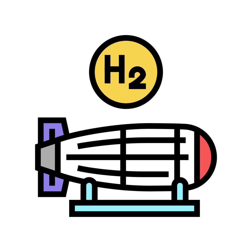 ilustração em vetor ícone de cor de hidrogênio de bomba