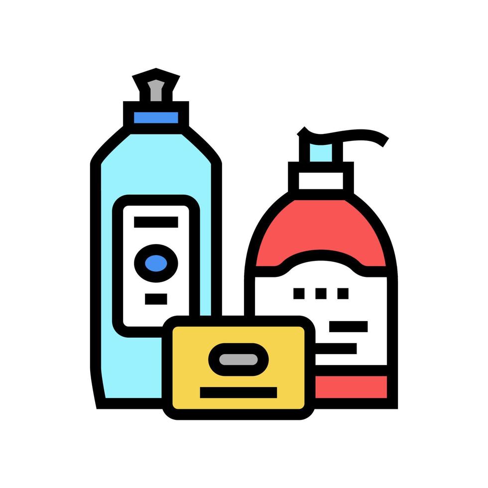 ilustração em vetor ícone de cor líquida química de banho de sabão