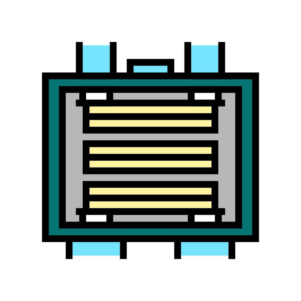 ilustração em vetor ícone de cor de equipamento industrial de fábrica de madeira compensada