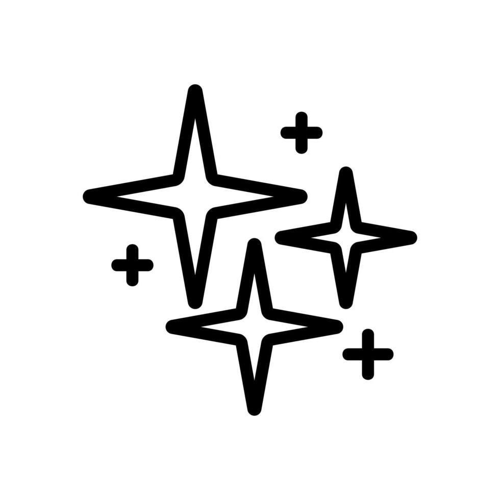 ilustração de contorno de vetor de ícone de estrelas quadrangulares verticais brilhando