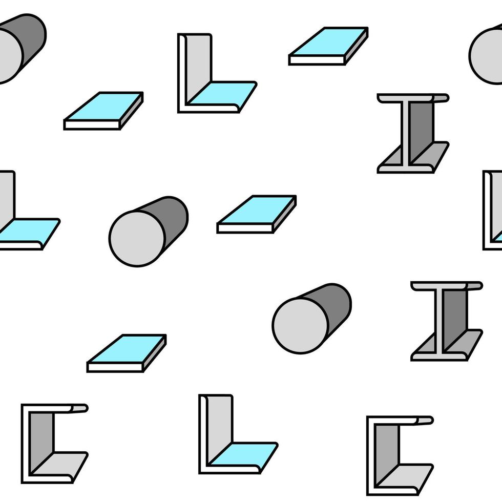 padrão sem emenda de vetor de feixe de construção de material metálico