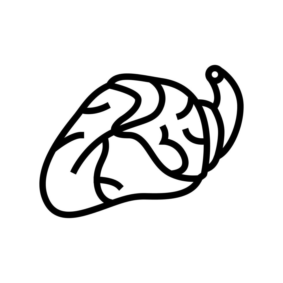 ilustração em vetor ícone de linha de frango coração