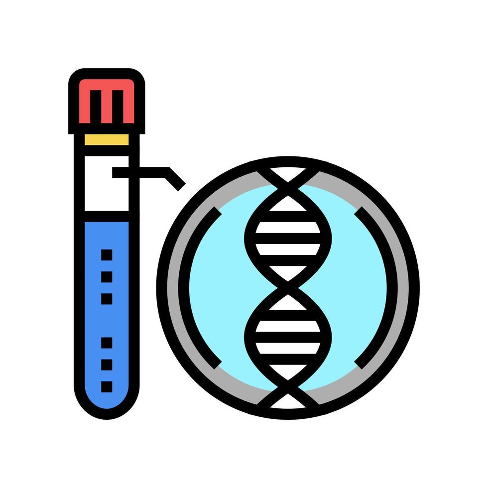 balão de análise molécula genética cor ícone ilustração vetorial vetor