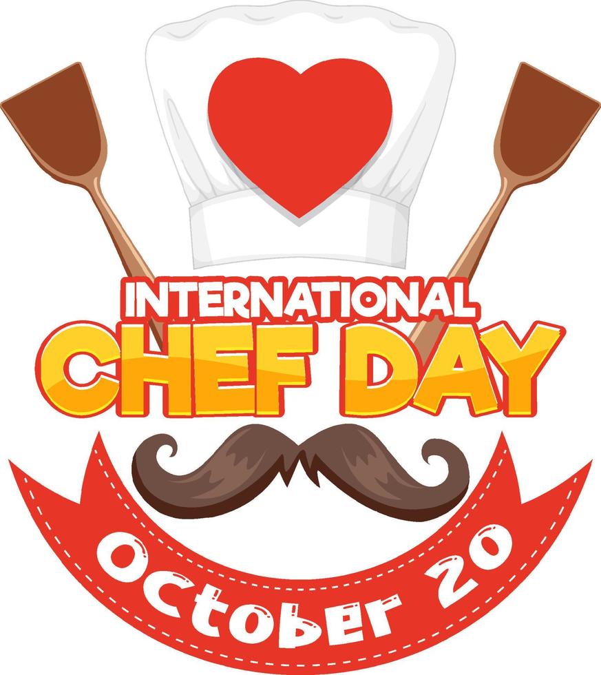 design de cartaz do dia internacional do chef vetor