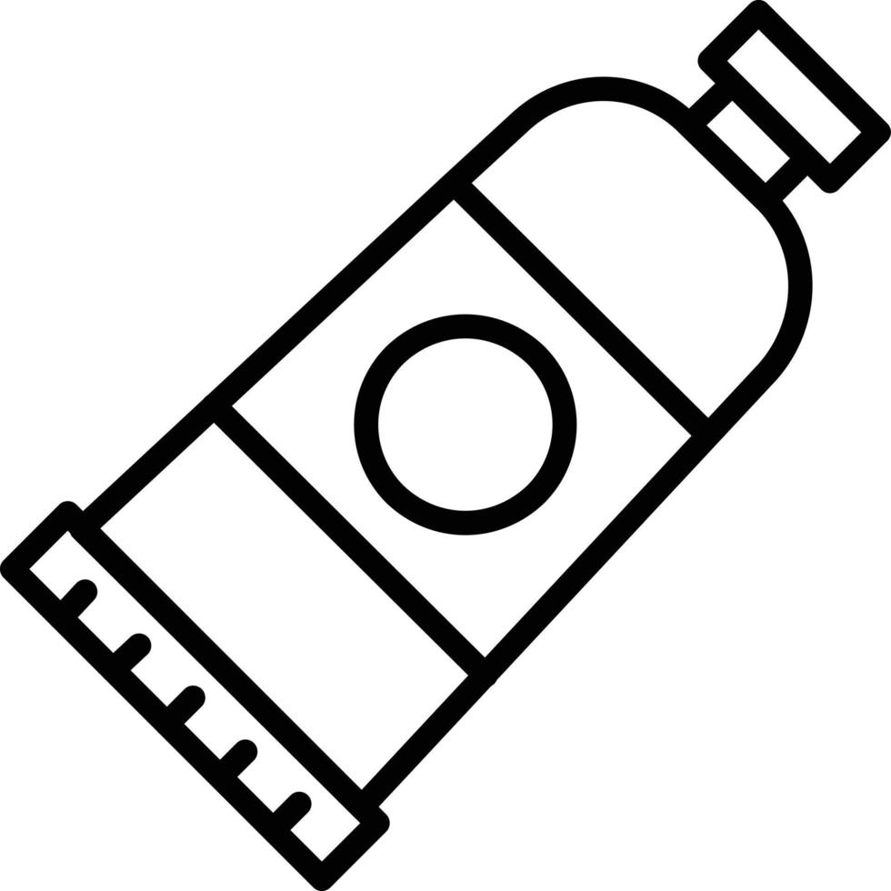 ícone de linha de tubo de tinta vetor
