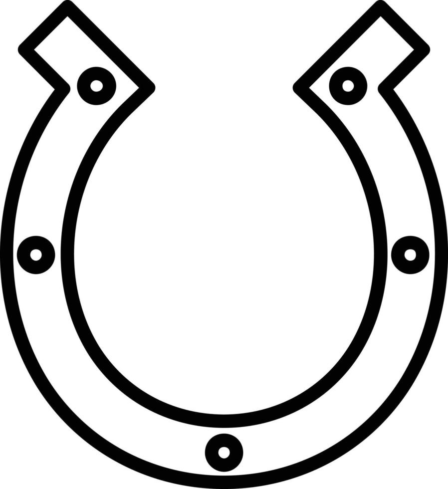 ícone de linha de ferradura vetor