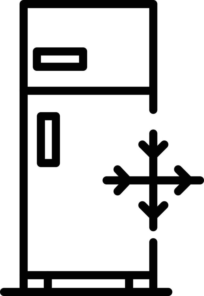 ícone da linha de geladeira vetor