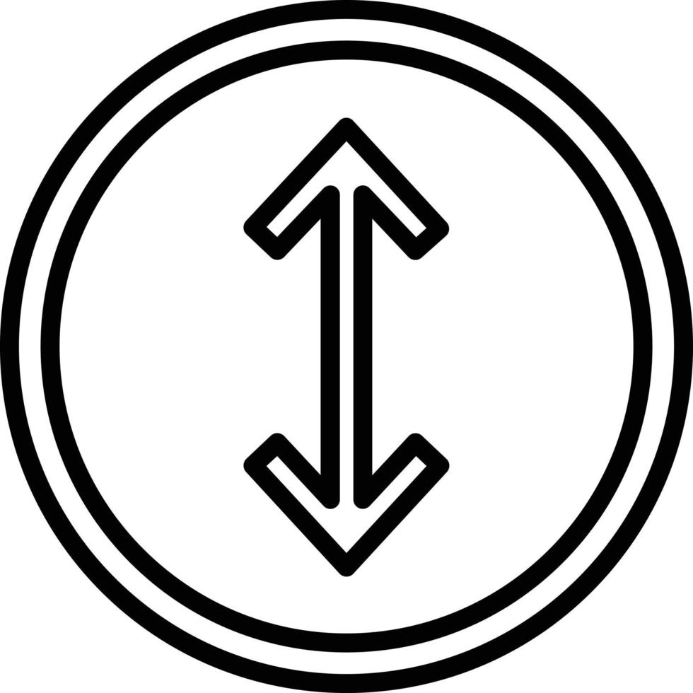 ícone de linha de seta para cima vetor