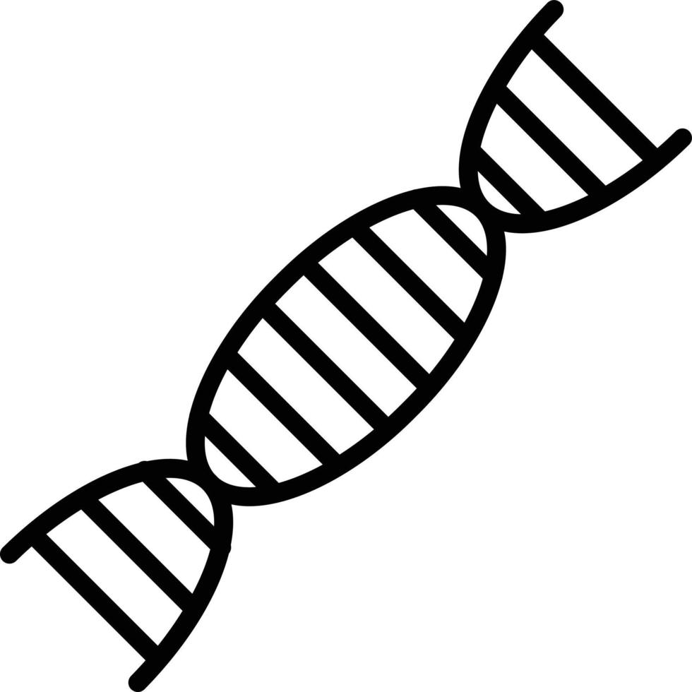 ícone de linha de DNA vetor
