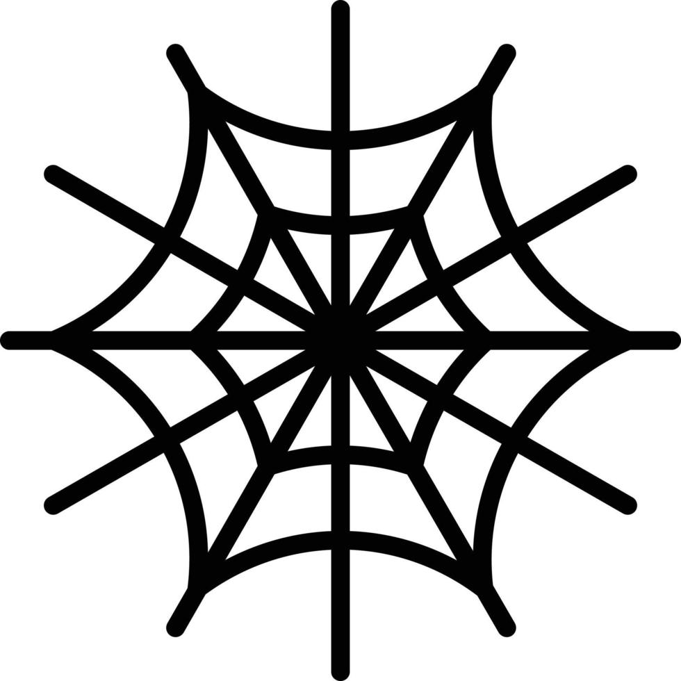 ícone de linha de teia de aranha vetor