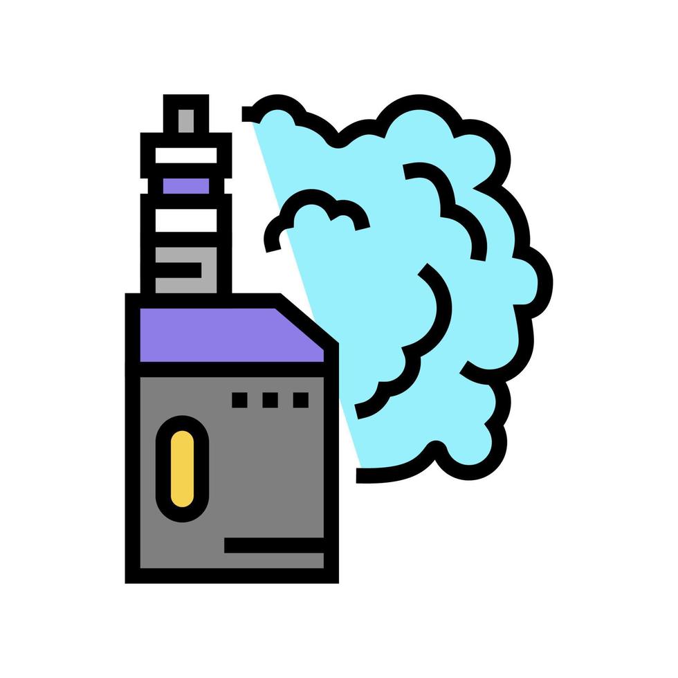 ilustração vetorial de ícone de cor de fumaça de vape vetor