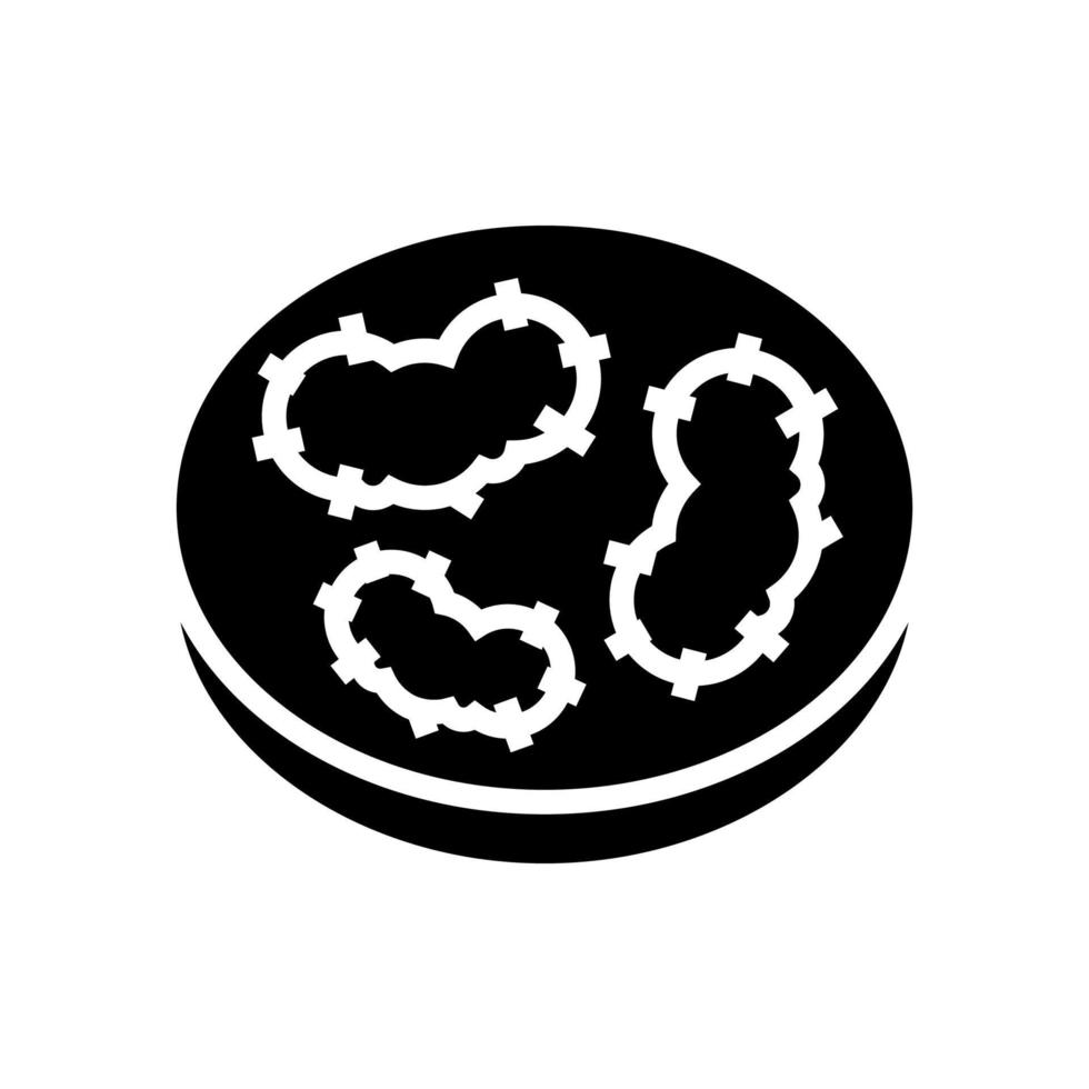 ilustração vetorial de ícone de glifo de bactérias da praga vetor