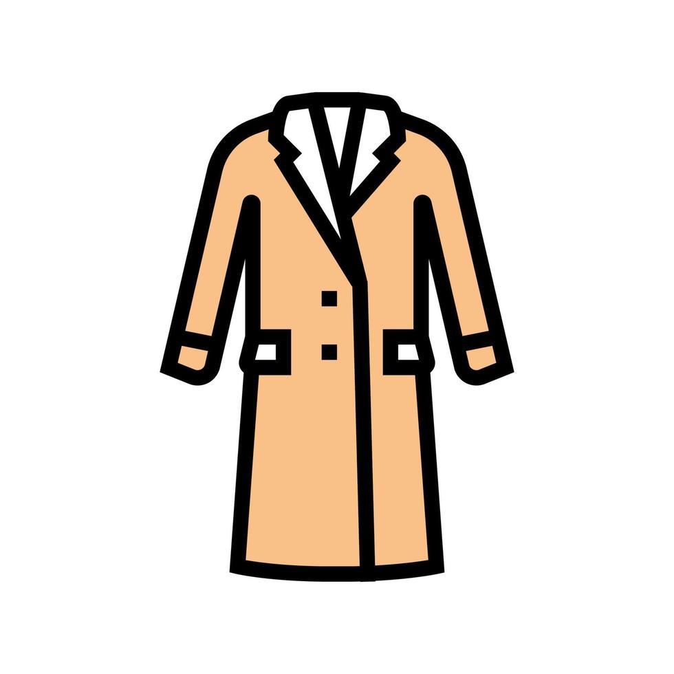 casaco feminino cor ícone ilustração vetorial vetor