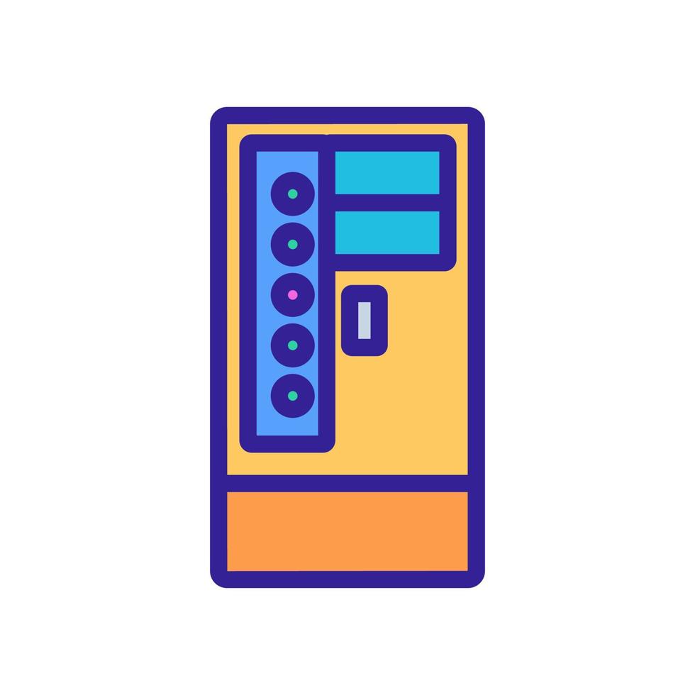 ilustração de contorno de vetor de ícone de equipamento eletrônico de máquina de venda automática