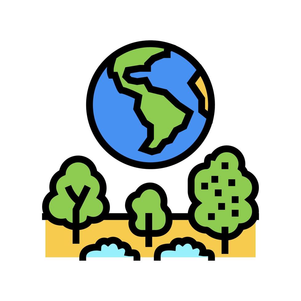 ilustração em vetor ícone de cor ambiente terra