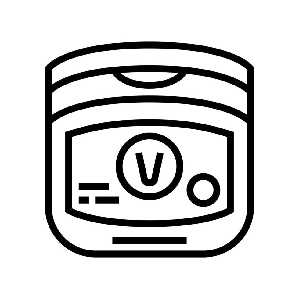ilustração vetorial de ícone de linha de tratamento de pele seca de vaselina vetor