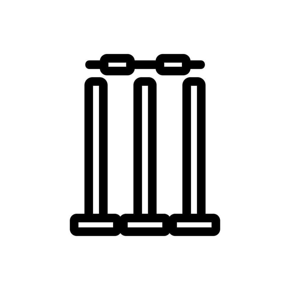 vetor de ícone de críquete. ilustração de símbolo de contorno isolado