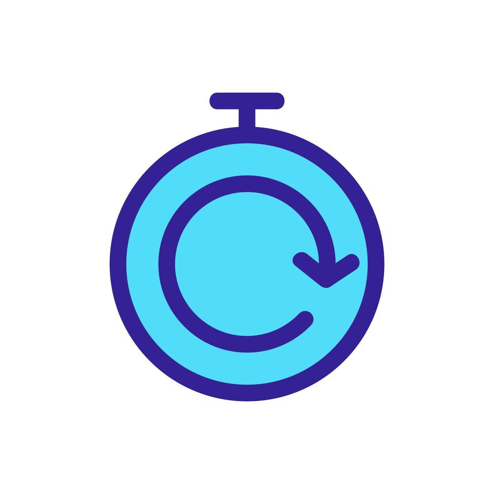 atualize o vetor do ícone do cronômetro. ilustração de símbolo de contorno isolado
