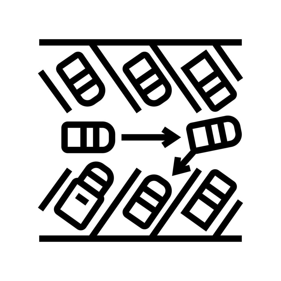 ilustração vetorial de ícone de linha de estacionamento diagonal vetor