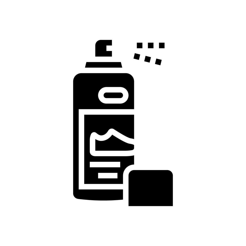 ilustração vetorial de ícone de linha de cuidados com sapatos de pulverizador de tinta vetor