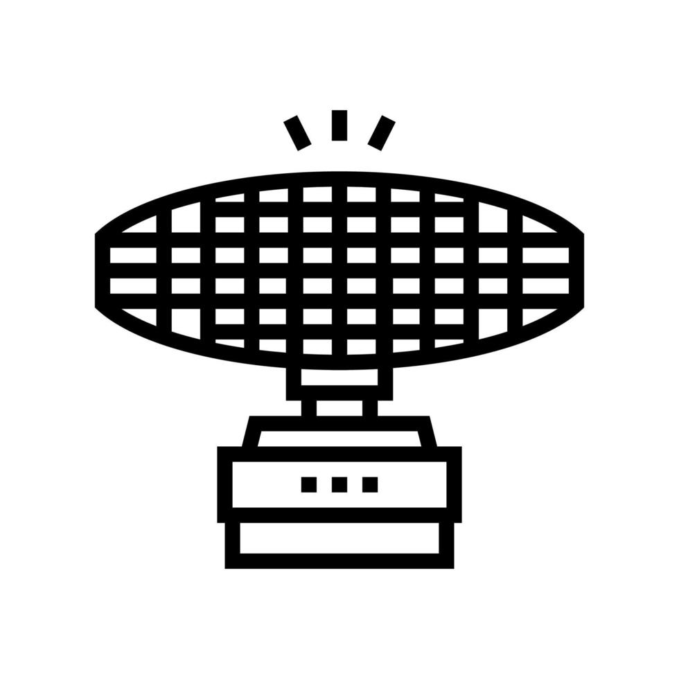 ilustração em vetor ícone de linha de equipamento de radar