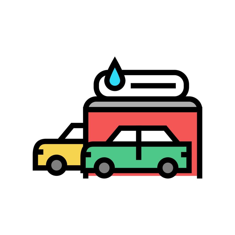 ilustração em vetor ícone de cor de serviço de lavagem de carro