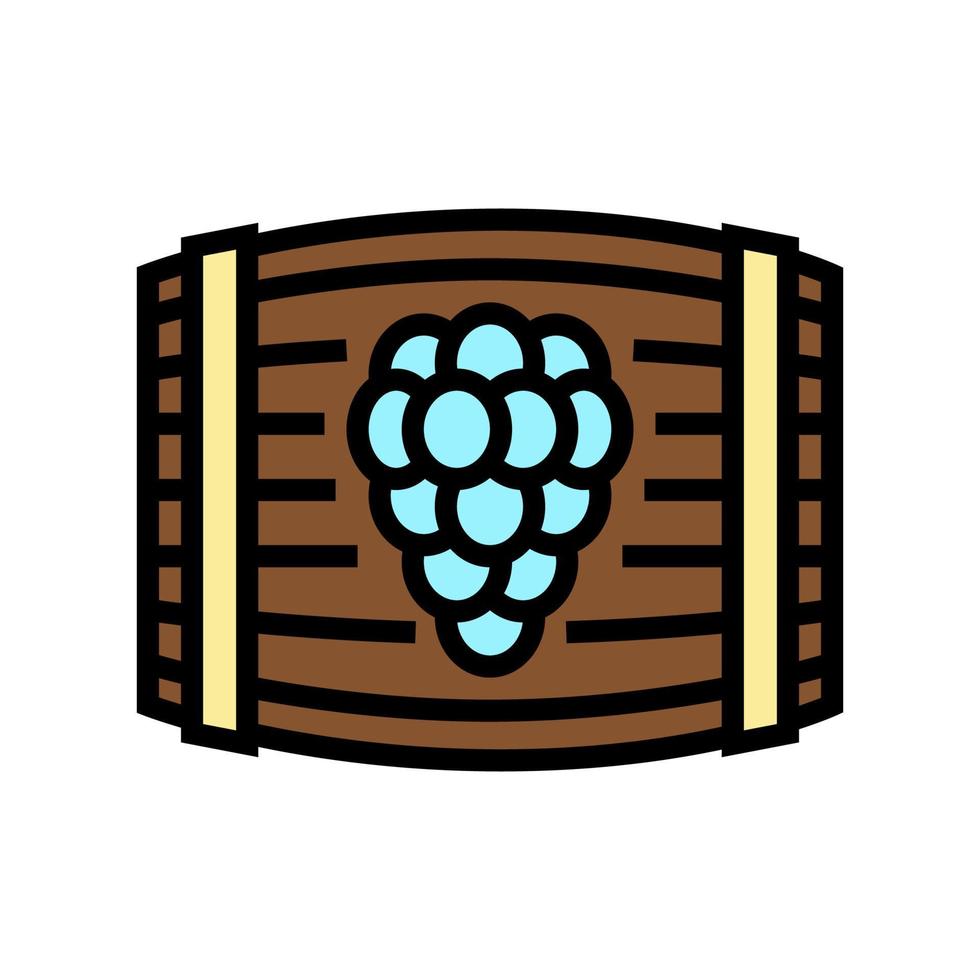 ilustração vetorial de ícone de cor de barril de vinho vetor
