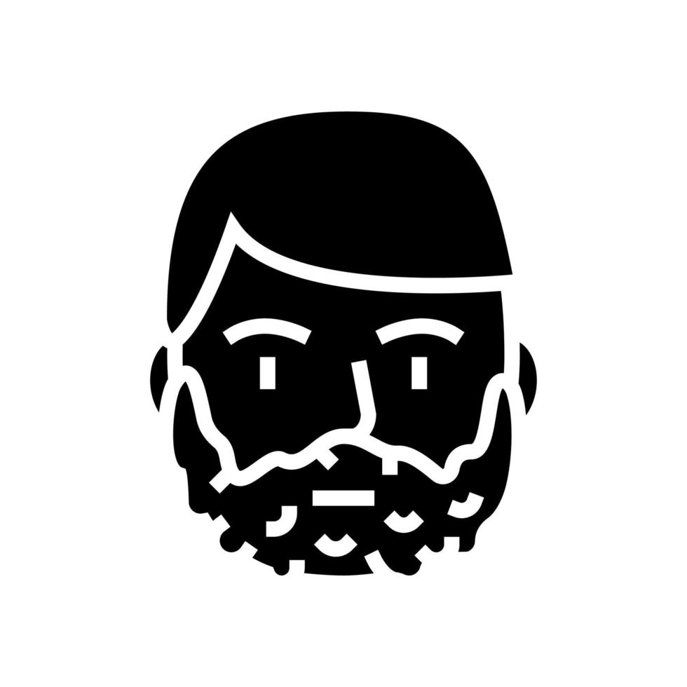 espuma para barbear na ilustração vetorial de ícone de glifo de rosto de homem vetor
