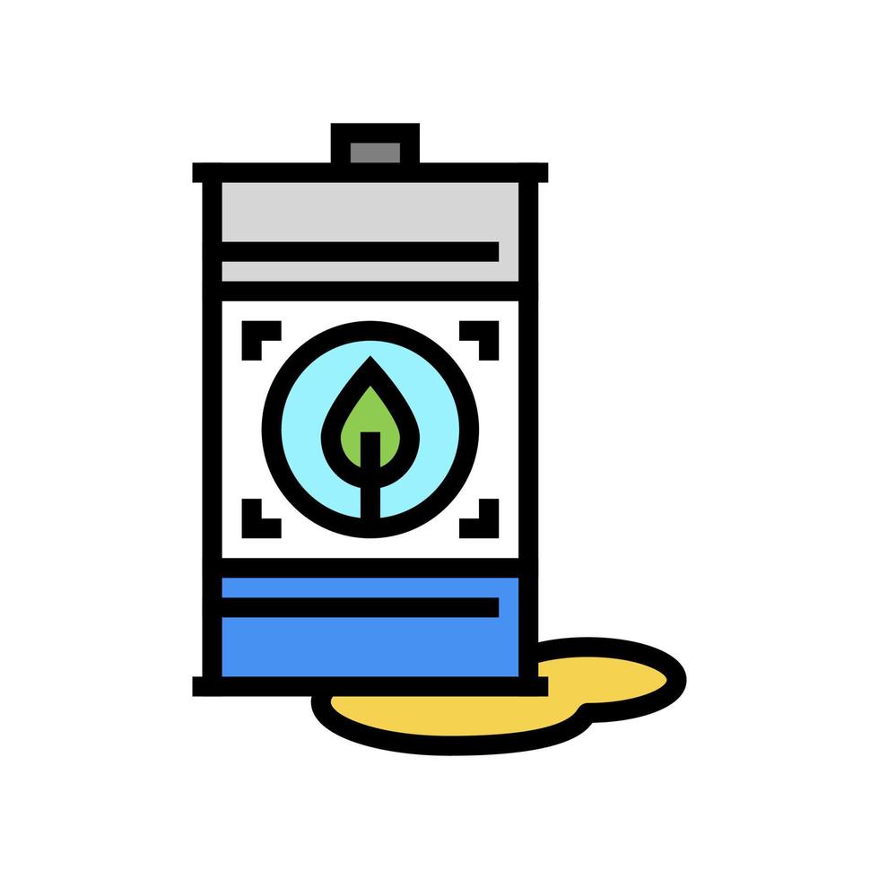 ilustração vetorial de ícone de cor de barril de combustível ecológico vetor