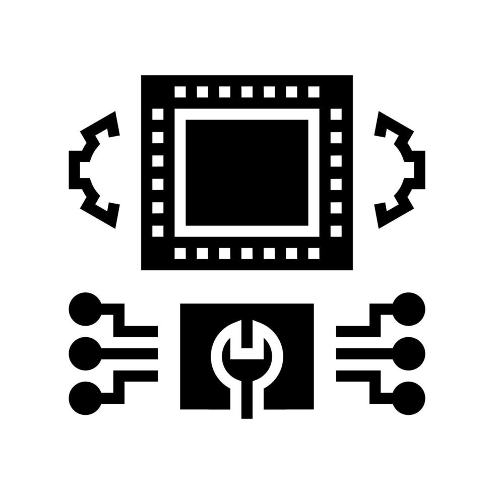 ilustração em vetor ícone glifo do sistema de engenharia